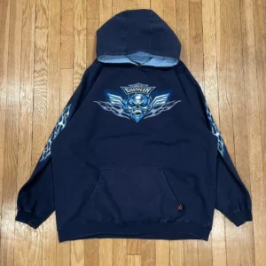 JNCO Men's Navy and Blue Hoodie