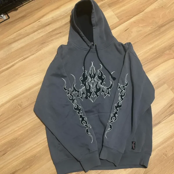 JNCO Grey and Black Hoodie