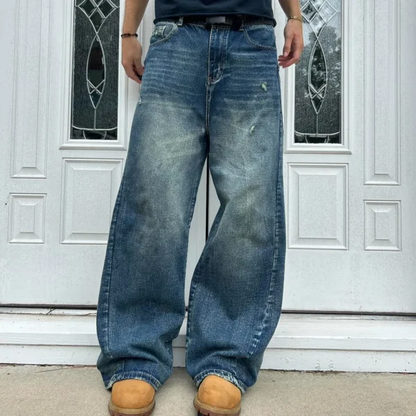 SpStudio wide-leg skater style denim Jnco jean