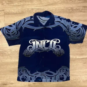 JNCO Navy and Blue Shirt