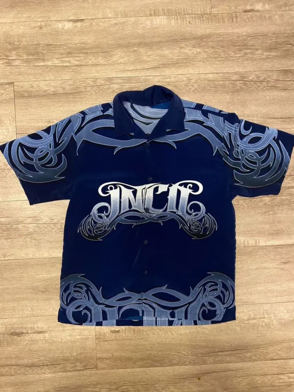 JNCO Navy and Blue Shirt