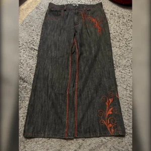 JNCO Black and Red Logo Jeans